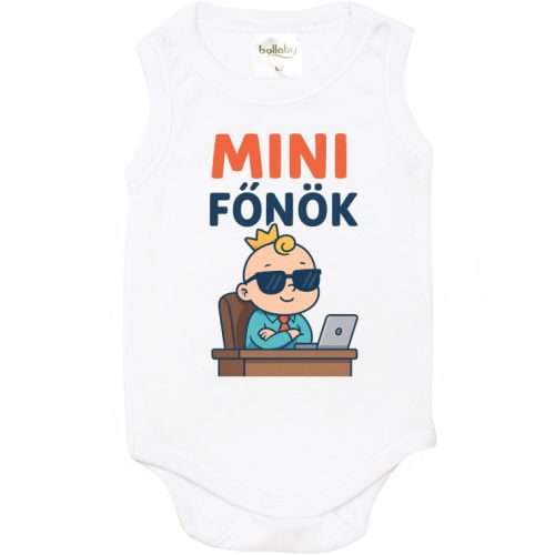 Ujjatlan Body "Mini Főnök" Felirattal