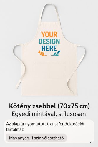 Kötény zsebbel 70x75 cm